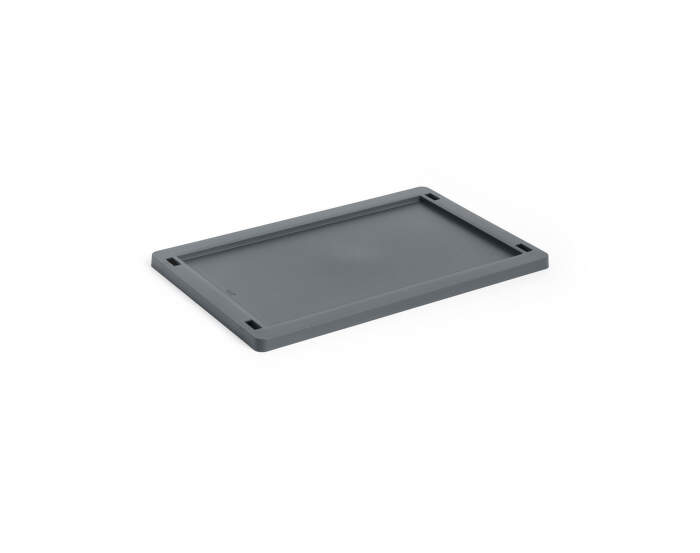 Colour Crate Lid Plastic Small, charcoal