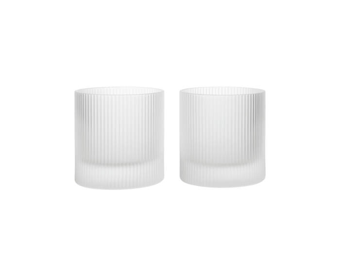 Ripple Tumbler Glasses, set of 2, frosted