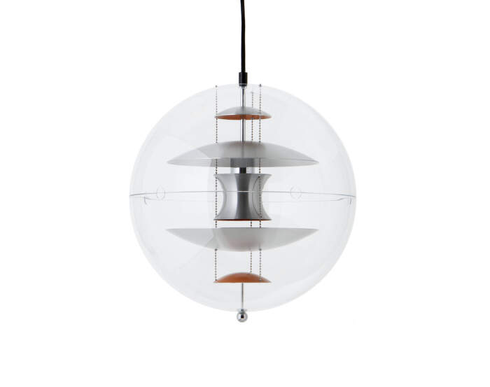 VP Globe Ø40 Pendant Light, brushed alu/orange