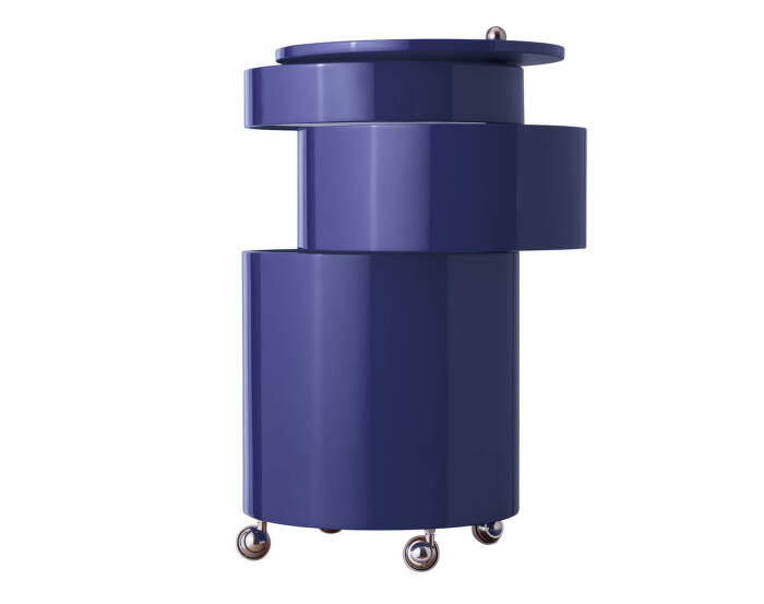 Barboy Side Table, glossy deep blue