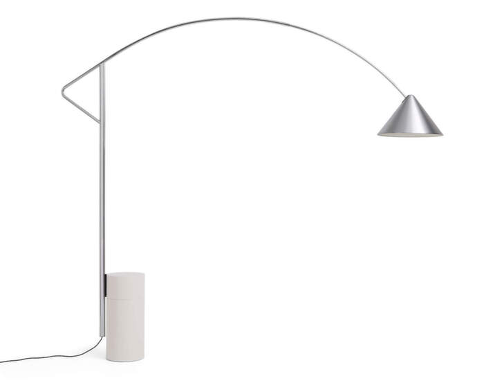 Compass Floor Lamp, brushed aluminium