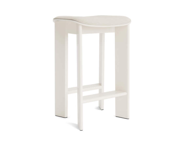 Chisel 30 Bar Stool H65, cream white lacquered beech / Mode 11
