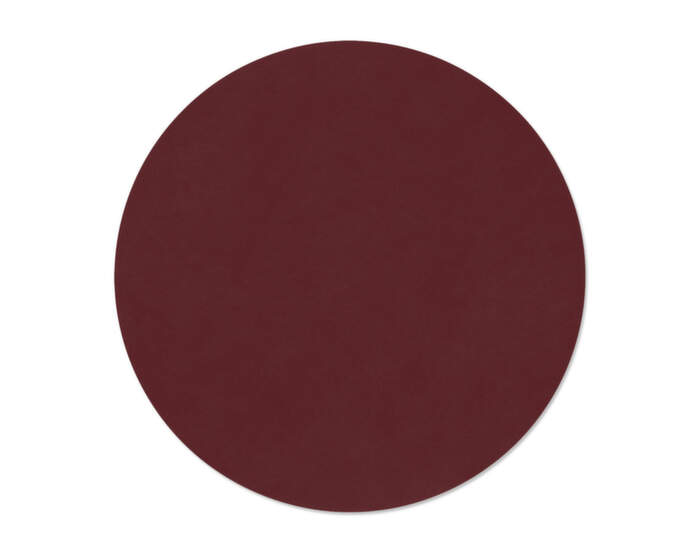 Table Mat Circle Nupo L, burgundy