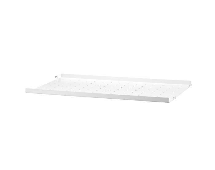 Police String Metal Shelf Low Edge 58 x 30, white