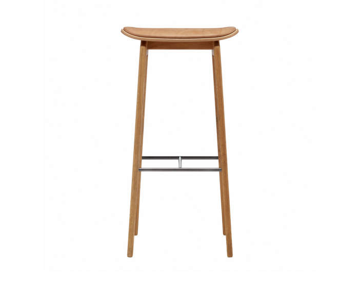 NY11 Bar Stool High, natural oak / dunes leather Camel 21004