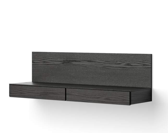 Tana Wall Mounted Media Module, black oak