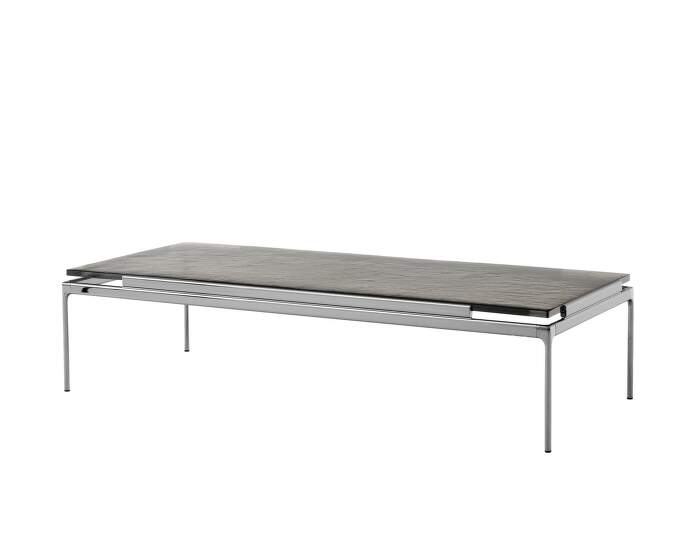 Sett LN12 Table, dark chrome  / smoked glass