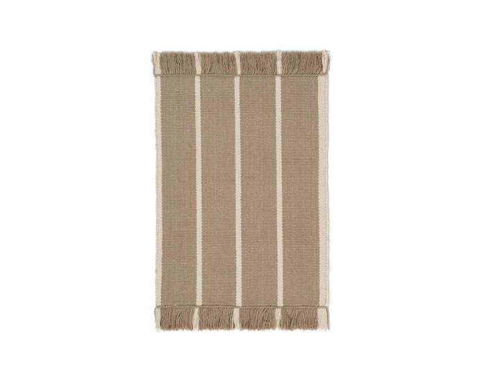 Calm Kelim Mat 50x70, dark sand/off-white