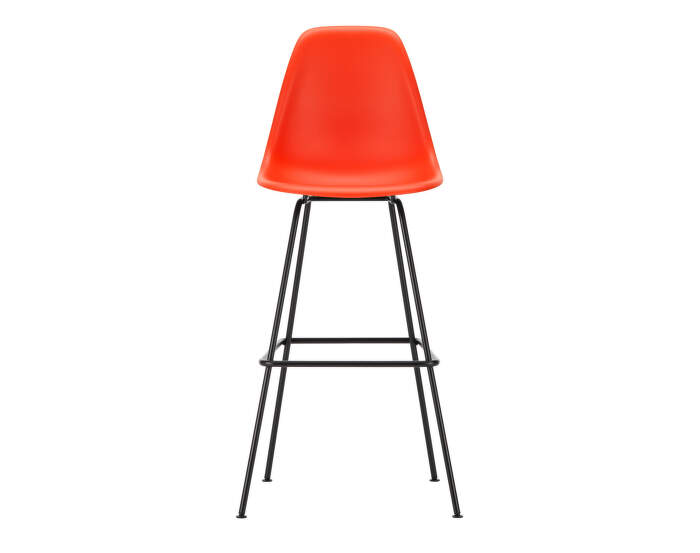 Eames Plastic Bar Stool High, poppy red