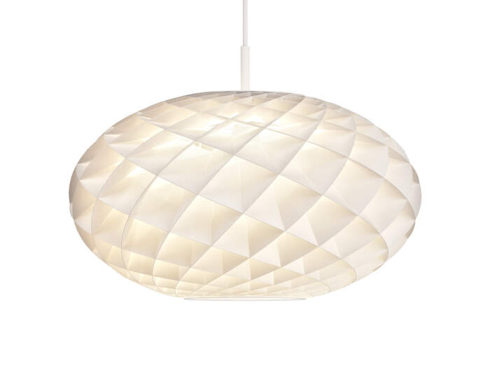 Patera Oval Pendant Light, white