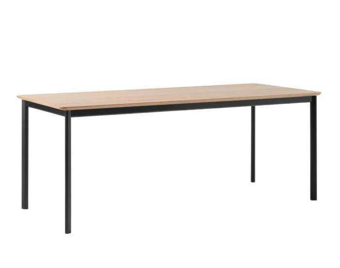 Drip HW116 Dining Table, black/lacquered oak