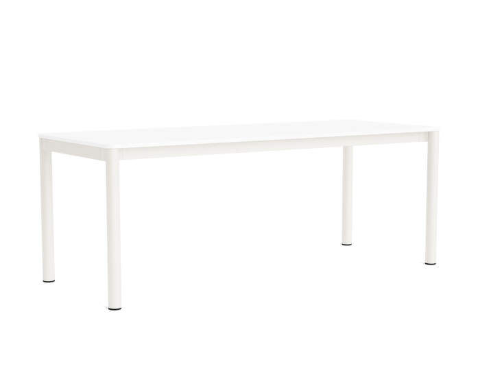 Annex Flush Table 200x80, cream white/white laminate