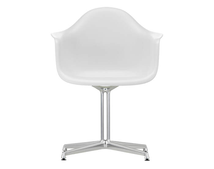 Stolička Eames DAL, cotton white/polished aluminum