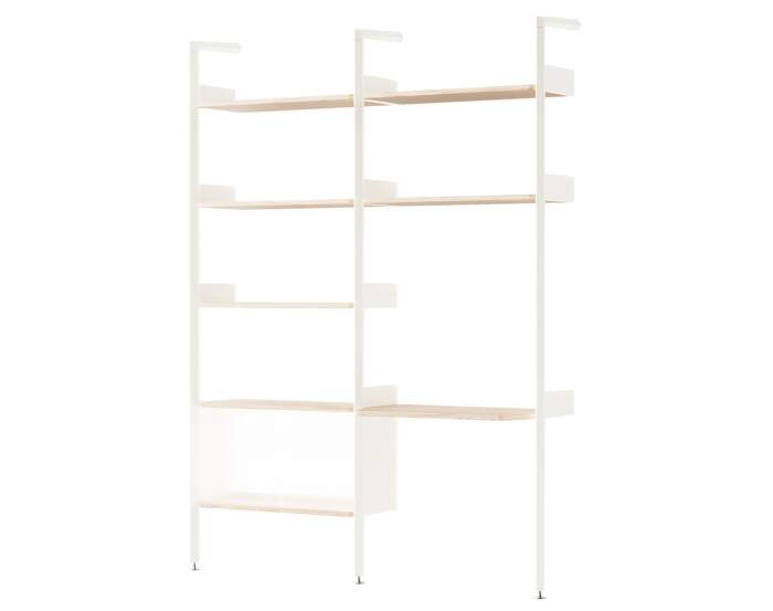 Rombe Configuration D, alabaster/lacquered oak