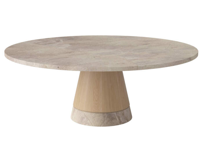 Piro Coffee Table Ø90 H36, beige marble