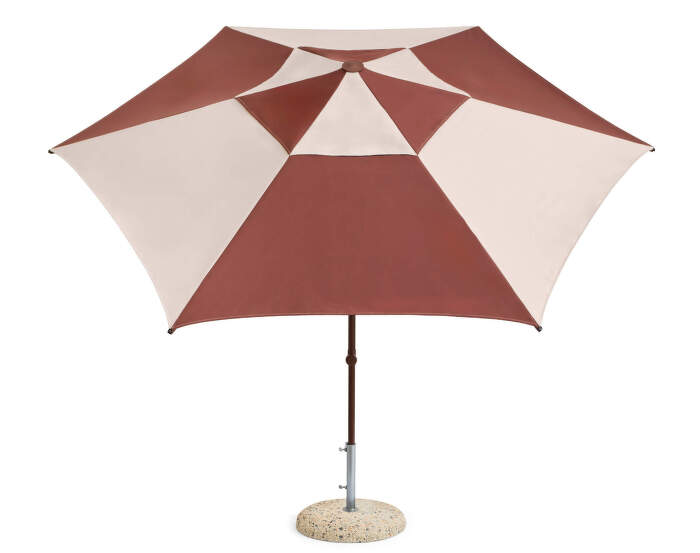 Terrazza Parasol Hexagon, off-white and burgundy