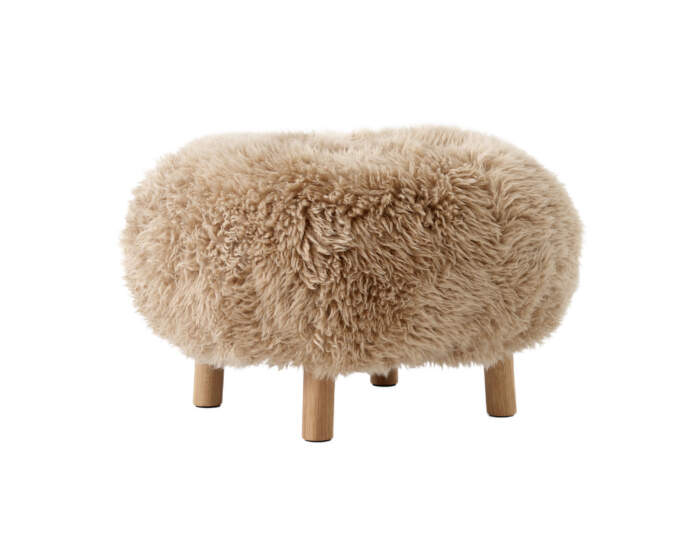 Little Petra ATD1 Pouf, oak/sheepskin Honey