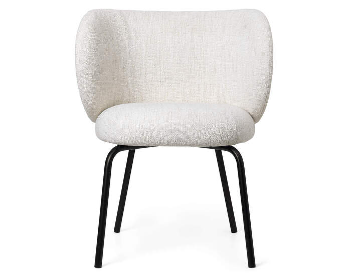 Jídelní židle Rico, Bouclé off-white  black