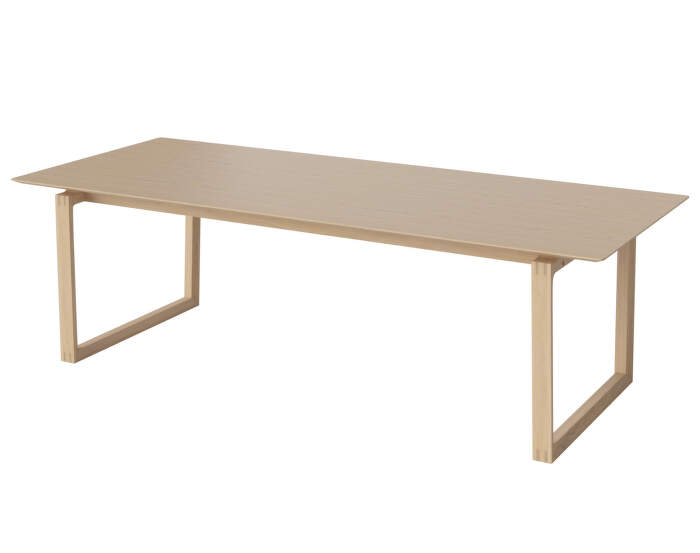Kuma Dining Table 240x100 cm, white pigmented oiled oak