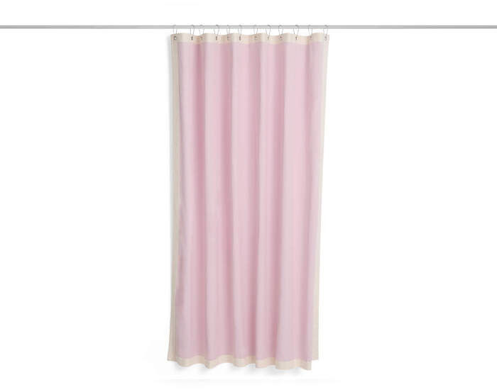 Outline Shower Curtain, pink cream