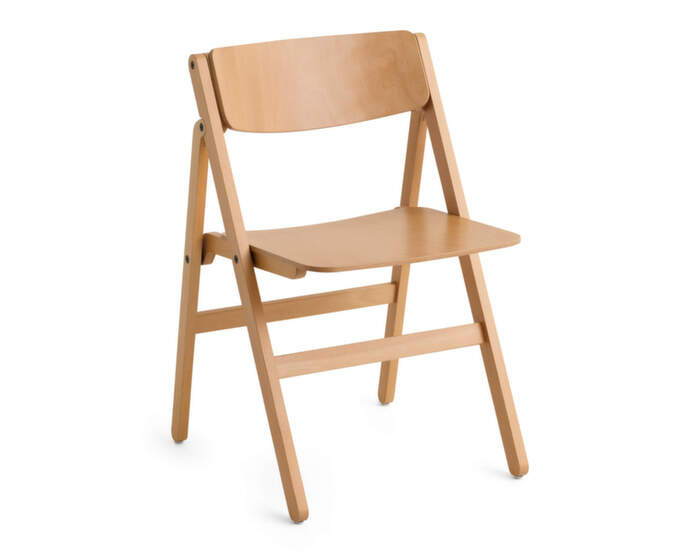 Backflip Chair, golden lacquered beech