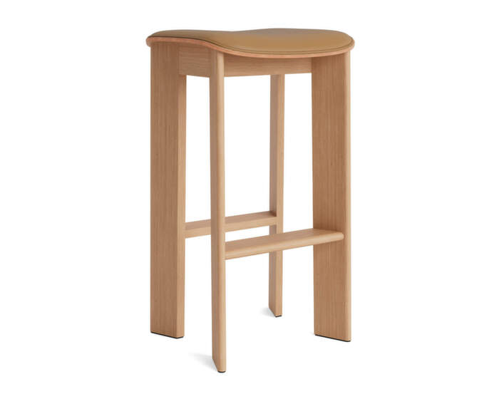 Chisel 30 Bar Stool H75, lacquered oak / Grano cognac