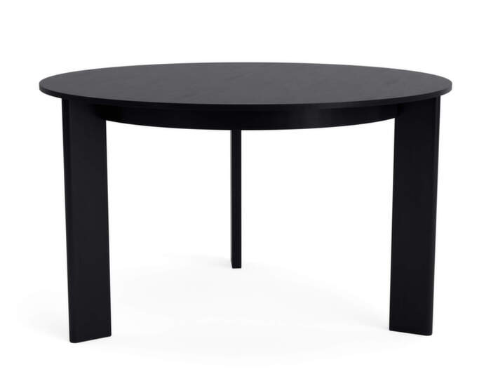 Chisel 20 Table Round Ø127, black lacquered oak