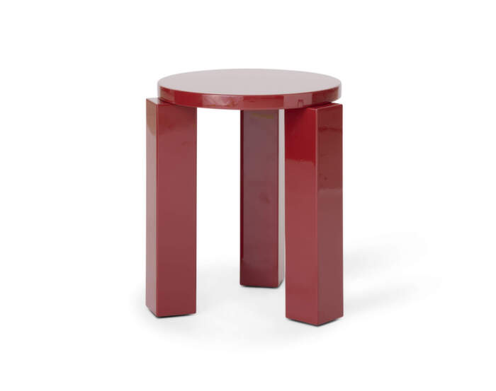 Atlas Stool Round, burgundy