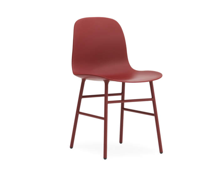 Židle Form, červená/ocel