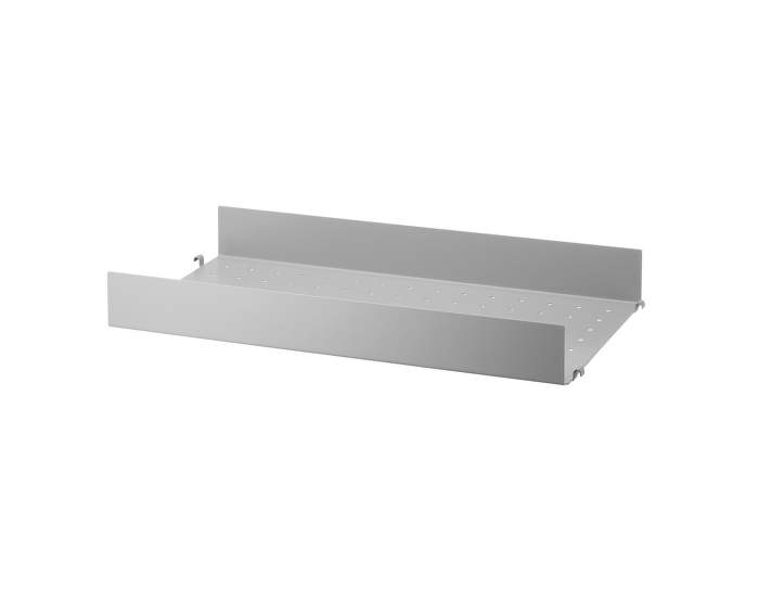 Police String Metal Shelf High Edge 58 x 30, grey