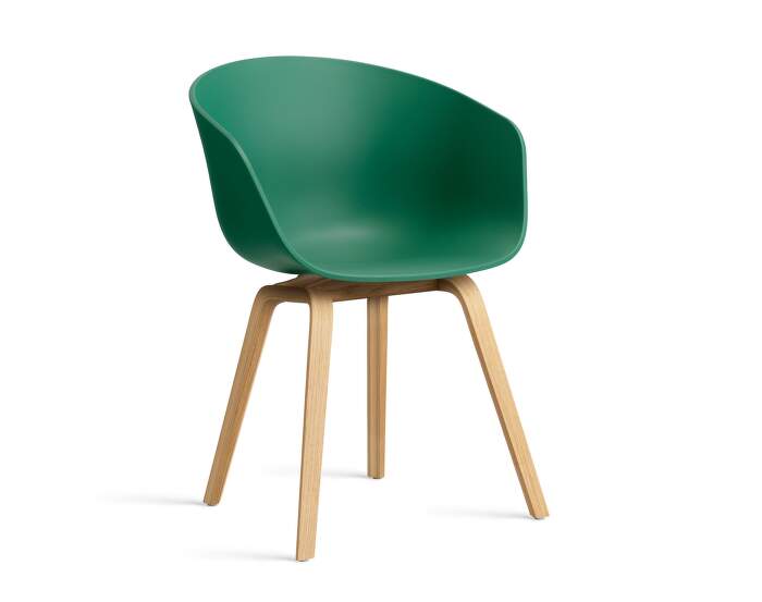AAC 22 Chair Oak, teal green
