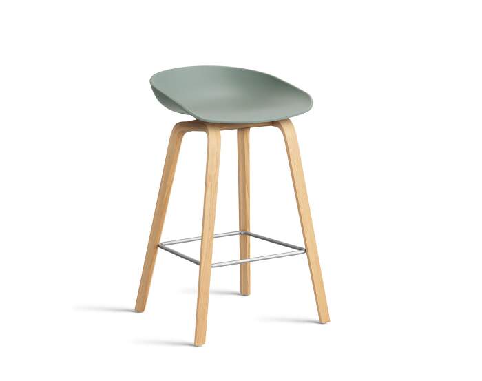 AAS 32 Bar Stool Low Oak, fall green