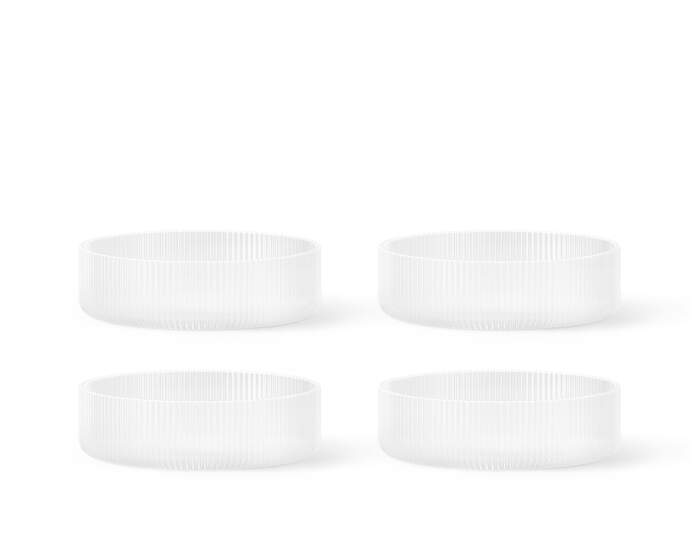 Ripple Serving Bowls Set of 4, frosted