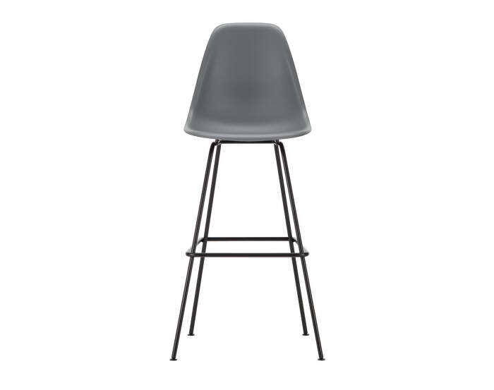 Eames Plastic Bar Stool High, granite grey