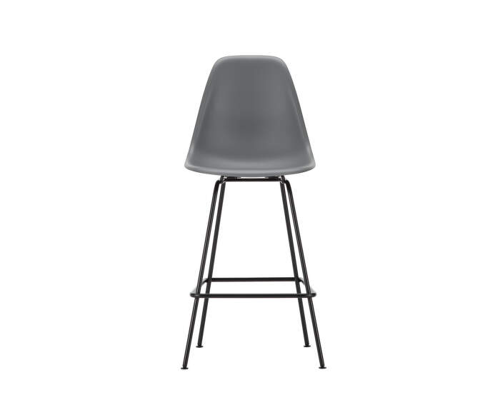 Eames Plastic Counter Stool Low, granite grey