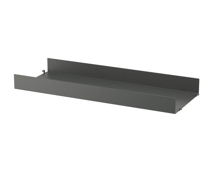 String Metal Shelf High Edge 78 x 30, dark grey