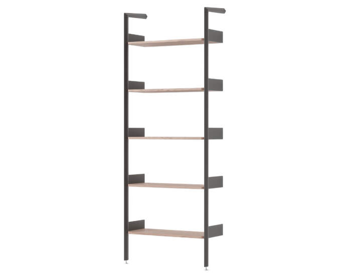 Rombe IF1 Full Bay Shelves, anthracite/lacquered walnut