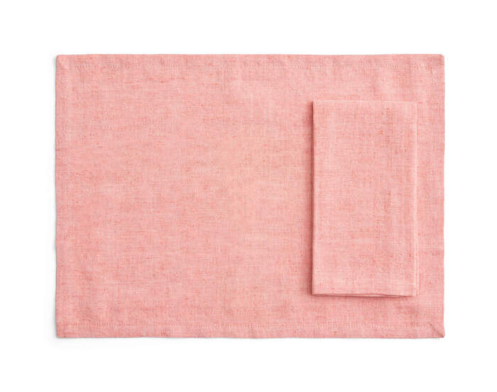 Tavolo Napkin/Placemat, set of 4, soft coral