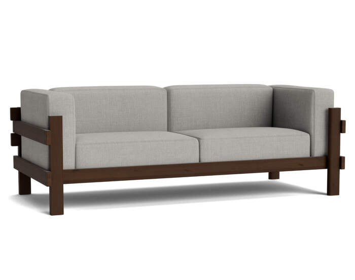 Kube 3-Seater Sofa Dark Brown, Remix 133