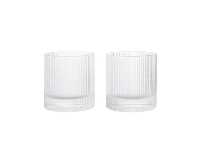Ripple Tumbler Glasses, set of 2, clear