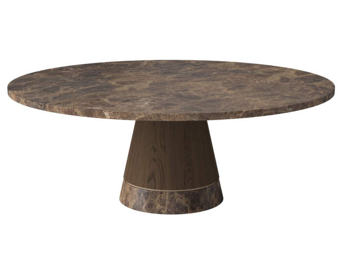 Piro Coffee Table Ø90 H36, brown marble