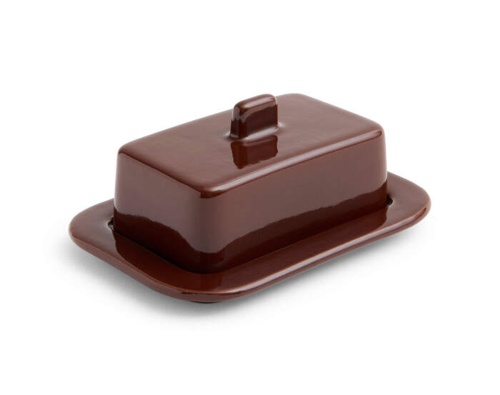 Barro Butter Dish, burgundy