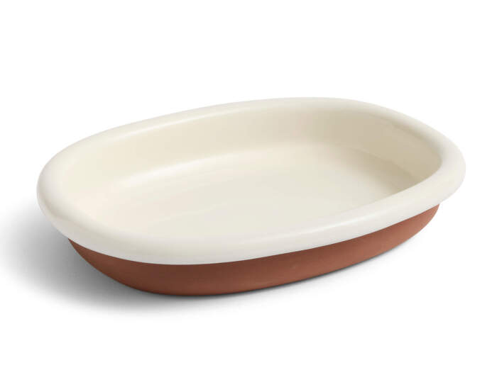 Barro Oval Dish L, off-white