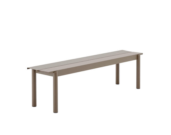 Linear Steel Bench 170 cm, taupe