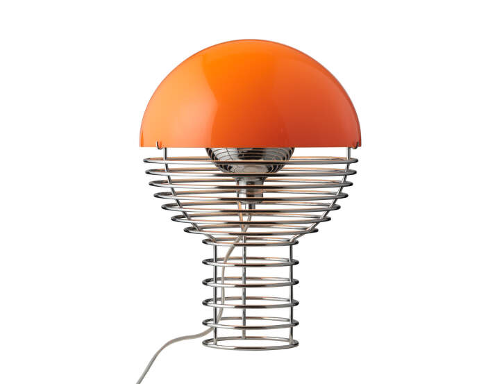 Wire 30 Table Lamp, chrome/orange