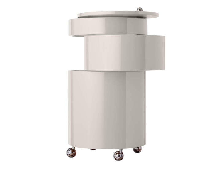 Barboy Side Table, glossy creamy white