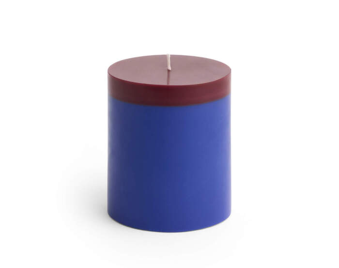 Silo Candle Medium, royal blue and bordeaux