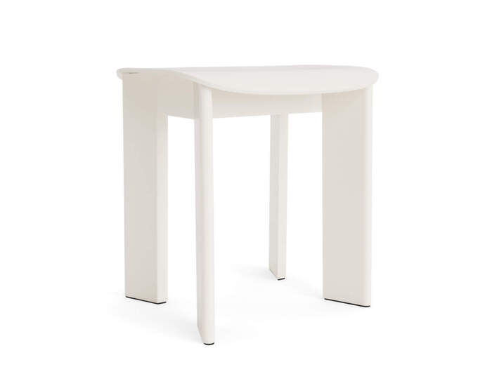 Chisel 10 Stool, cream white lacquered beech