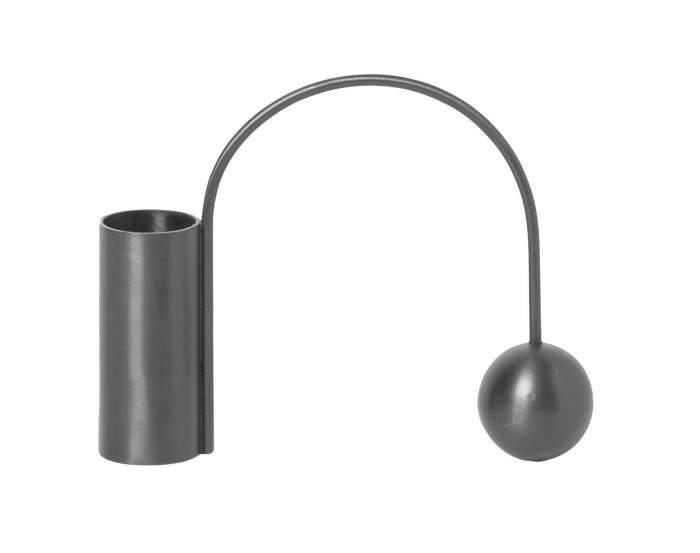 Balance-Candle-Holder,-black-brass