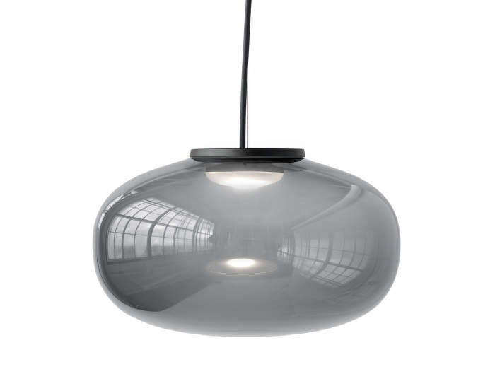 Karl-Johan Pendant Lamp, Large, smoked glass